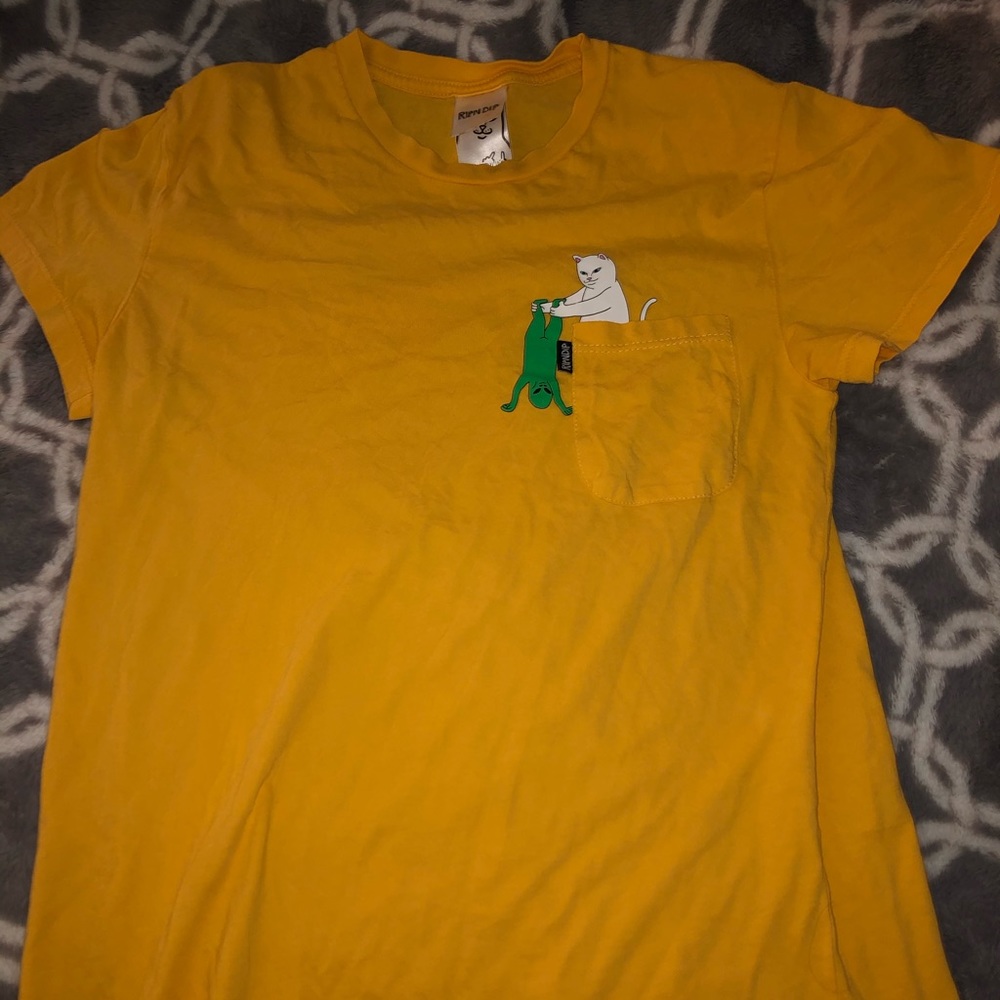 ripndip yellow short sleeve tee